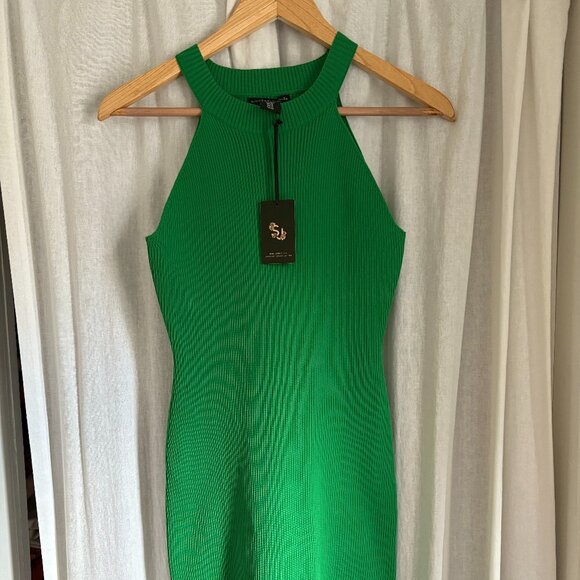 Sincerely Jules NWT Fitted ribbed Green dress size M - Picture 1 of 3
